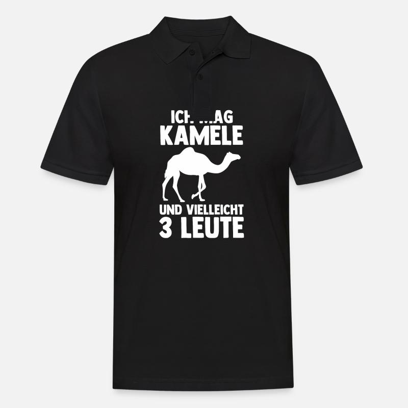 Kamel - Männer Poloshirt - Schwarz