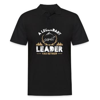 a legendary scout leader has retired Design - Men's Polo Shirt - black - Front - Kai (181cm)