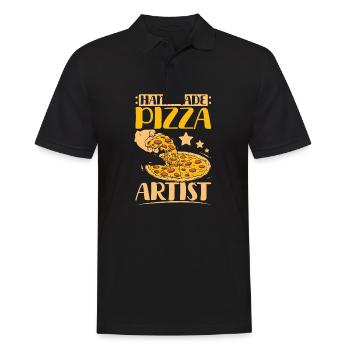 Handmade pizza making artist - Männer Poloshirt - Schwarz - Vorne - Kai (181cm)