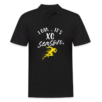 I cant its xc season Design for a xc sport fan - Männer Poloshirt - Schwarz - Vorne - Kai (181cm)