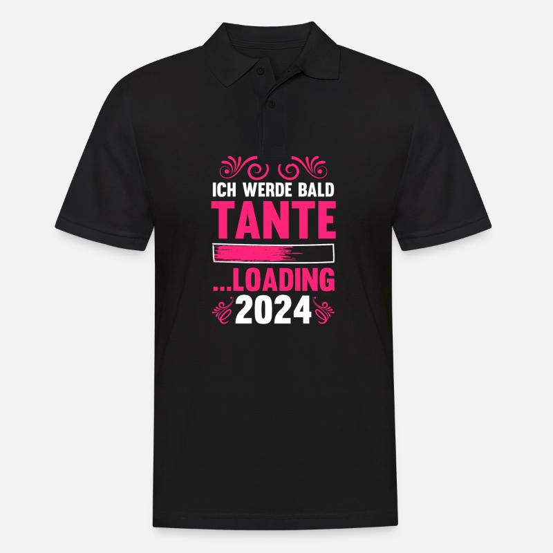 Werdende Tante 2024 - Männer Poloshirt - Schwarz