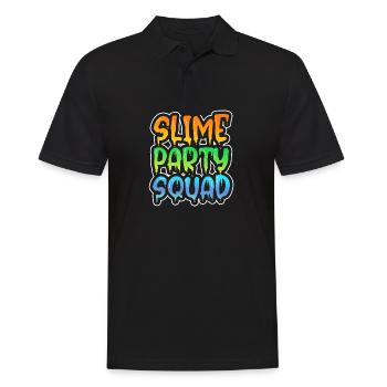 Slime party squad - Männer Poloshirt - Schwarz - Vorne - Kai (181cm)