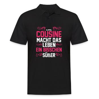 Cousinen Cousine - Männer Poloshirt - Schwarz - Vorne - Kai (181cm)