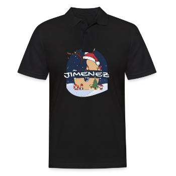 Impressionnant Jimenez nom w chapeau de père Noël dans le thème de Noël - Polo Homme - noir - Devant - Kai (181cm)