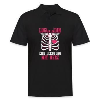 Logopädie Logopädin - Männer Poloshirt - Schwarz - Vorne - Kai (181cm)