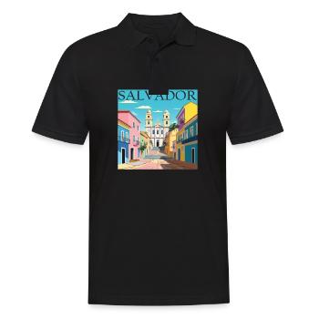 Salvador, Brazil, Colonial Architecture, AfroCulture - Men's Polo Shirt - black - Front - Kai (181cm)