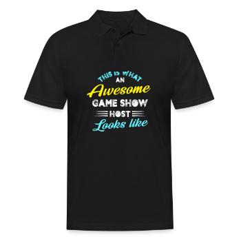 Voici à quoi ressemble un animateur de jeu télévisé génial - Polo Homme - noir - Devant - Kai (181cm)