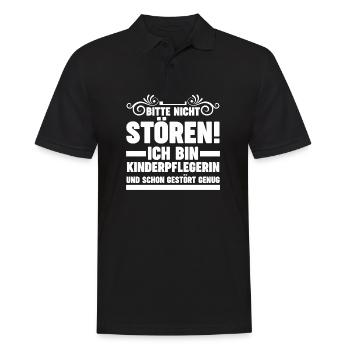 Erzieherin Kindergärtnerin Kinderpflegerin - Männer Poloshirt - Schwarz - Vorne - Kai (181cm)