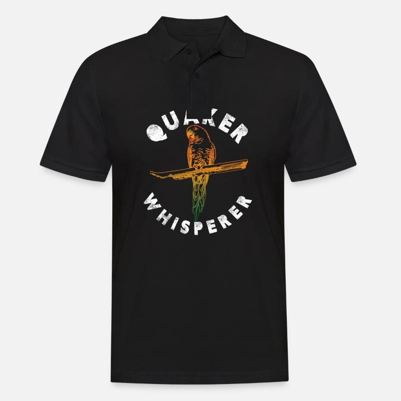 Quaker whisperer - Männer Poloshirt - Schwarz