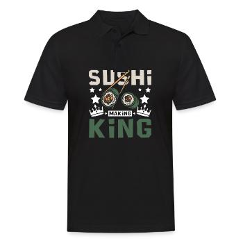 Sushi making king - Männer Poloshirt - Schwarz - Vorne - Kai (181cm)