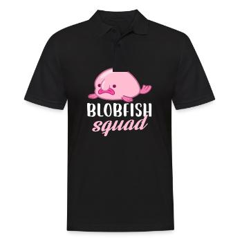 blobfish squad Design for a fish jokes enthusiast - Männer Poloshirt - Schwarz - Vorne - Kai (181cm)