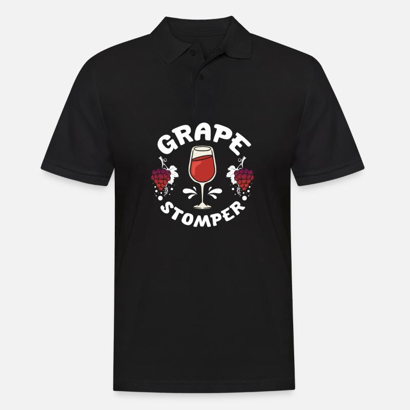 Wine making grape stomper - Men's Polo Shirt - black