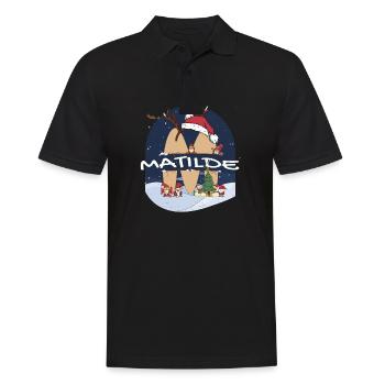 Génial Matilde nom w chapeau de père Noël dans le thème de Noël - Polo Homme - noir - Devant - Kai (181cm)