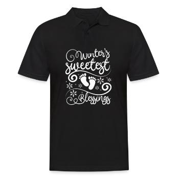 Becoming Mom & Dad, winters sweetest blessings - Männer Poloshirt - Schwarz - Vorne - Kai (181cm)