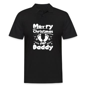 Devenir père, papa Joyeux Noël pour papa - Polo Homme - noir - Devant - Kai (181cm)