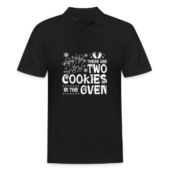 Jumeaux de Noël, il y a deux biscuits dans le four - Polo Homme - noir - Devant - Kai (181cm)