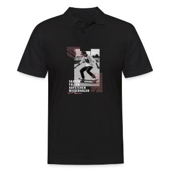 Skateboard Design Jungen Skater Skateboarding - Männer Poloshirt - Schwarz - Vorne - Kai (181cm)