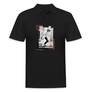 Skateboard Design Perfekt Jungen Geschenkidee - Männer Poloshirt - Schwarz - Vorne - Kai (181cm)