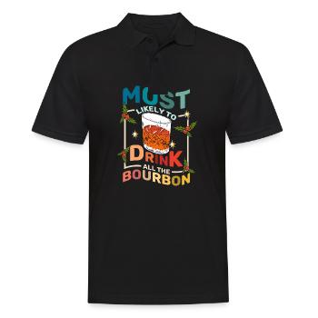 Le plus susceptible de boire tout le bourbon - Polo Homme - noir - Devant - Kai (181cm)
