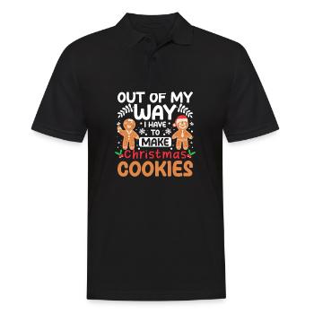 Out of my way I have to make christmas cookies - Männer Poloshirt - Schwarz - Vorne - Kai (181cm)
