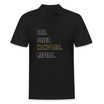 Handball - Männer Poloshirt - Schwarz - Vorne - Kai (181cm)