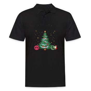 Christmas Is Calling Christmas Pajama Funny X-Mas - Men's Polo Shirt - black - Front - Kai (181cm)