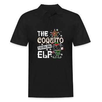 The coquito drinking elf - Men's Polo Shirt - black - Front - Kai (181cm)