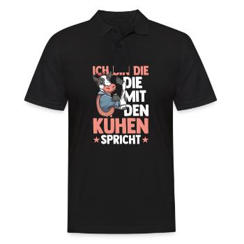 Kuh Bauernhof Kuhbauer Landwirt Rind Kühe - Männer Poloshirt - Schwarz - Vorne - Kai (181cm)