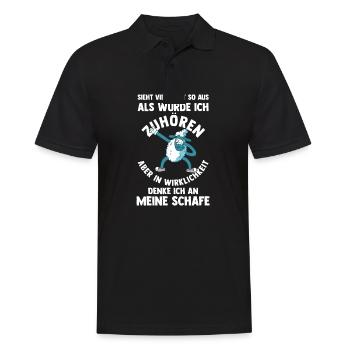 Schaf Schäfer Schäferei Bauer Landwirt Bauernhof S - Männer Poloshirt - Schwarz - Vorne - Kai (181cm)