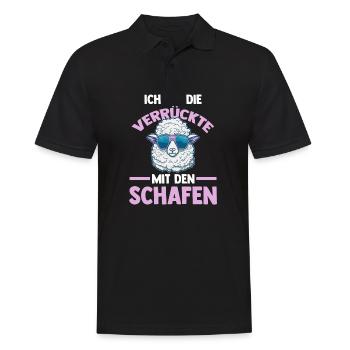 Schaf Schäfer Schäferei Bauer Landwirt Bauernhof S - Männer Poloshirt - Schwarz - Vorne - Kai (181cm)