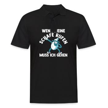 Schaf Schäfer Schäferei Bauer Landwirt Bauernhof S - Männer Poloshirt - Schwarz - Vorne - Kai (181cm)