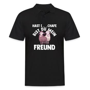 Schaf Schäfer Schäferei Bauer Landwirt Bauernhof S - Männer Poloshirt - Schwarz - Vorne - Kai (181cm)