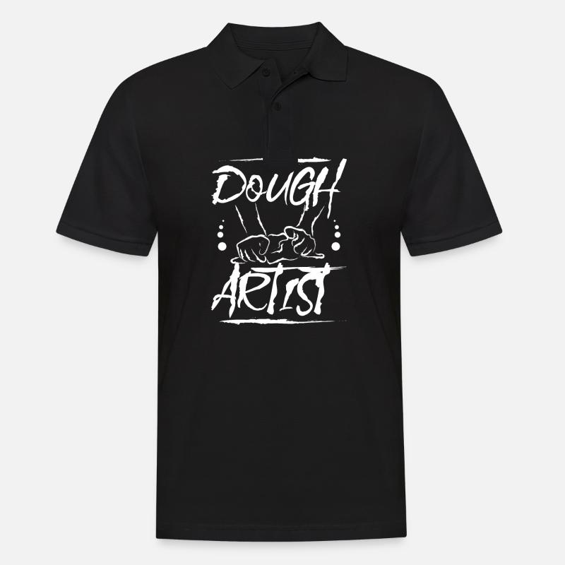 Baking bread baker dough artist - Männer Poloshirt - Schwarz