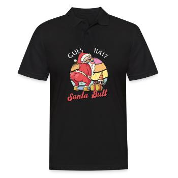 Drôle de Noël Devinez ce que le Père Noël Butt pour Gay et - Polo Homme - noir - Devant - Kai (181cm)