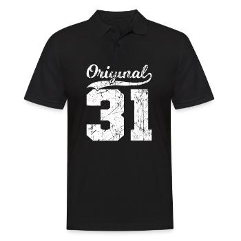 31 Original 93 Jahren Mann Frau Geburtstag - Männer Poloshirt - Schwarz - Vorne - Kai (181cm)