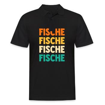 Aquarium Aquaristik Fische - Männer Poloshirt - Schwarz - Vorne - Kai (181cm)