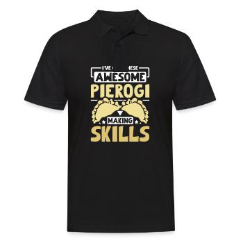 I've got these awesome pierogi making skills - Men's Polo Shirt - black - Front - Kai (181cm)