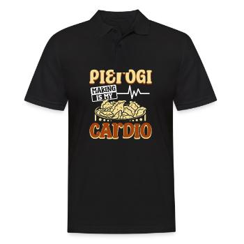 Pierogi making is my cardio - Men's Polo Shirt - black - Front - Kai (181cm)