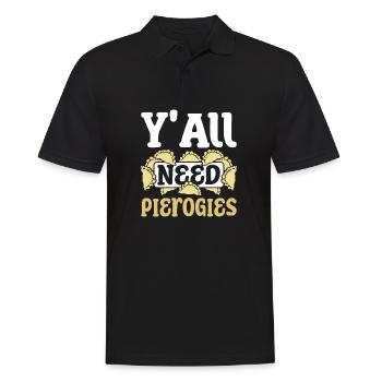 Vous avez tous besoin de pierogies - Polo Homme - noir - Devant - Kai (181cm)