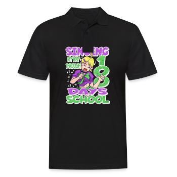 100. Tag Der Schulgesundkostüm 100 Schultage - Männer Poloshirt - Schwarz - Vorne - Kai (181cm)