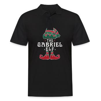 Garbriel elfe famille Match groupe papa Noël - Polo Homme - noir - Devant - Kai (181cm)
