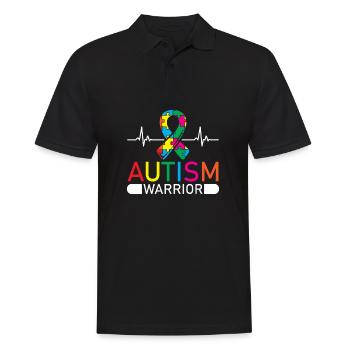 Autism Warrior Autistisches - Männer Poloshirt - Schwarz - Vorne - Kai (181cm)