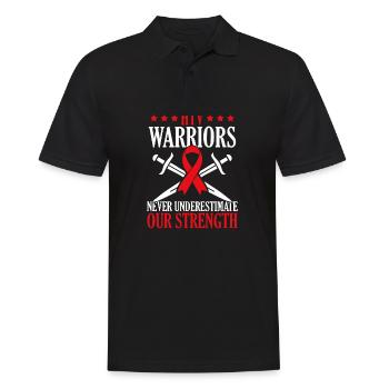 Les guerriers du VIH ne sous-estiment jamais notre - Polo Homme - noir - Devant - Kai (181cm)