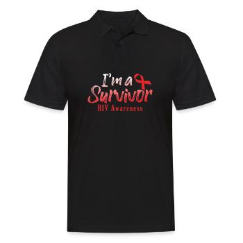 I'm A Survivor Hiv Awareness Month Aids Fighter - Männer Poloshirt - Schwarz - Vorne - Kai (181cm)