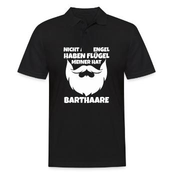 Bärtig Bartträger Schnurrbart Bart - Männer Poloshirt - Schwarz - Vorne - Kai (181cm)