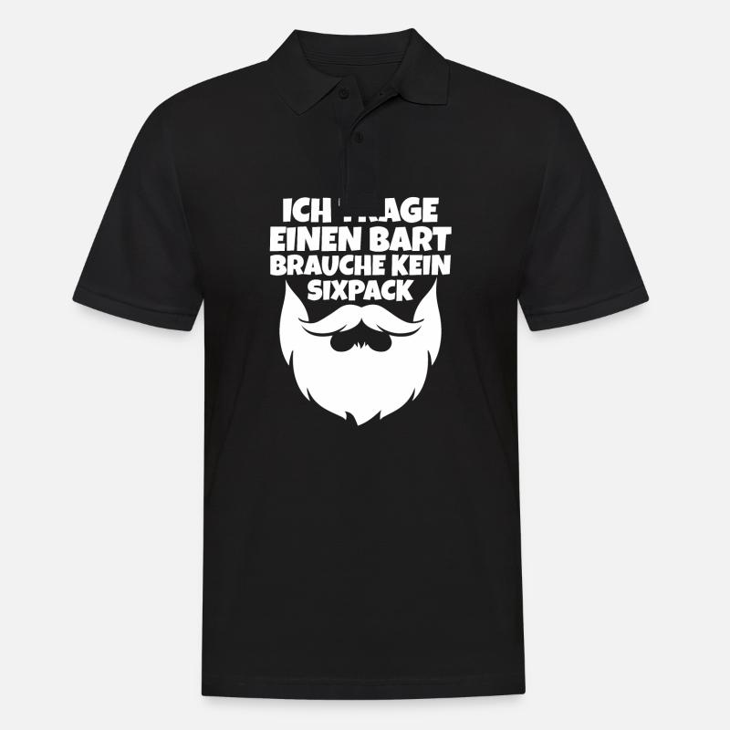 Bärtig Bartträger Schnurrbart Bart - Männer Poloshirt - Schwarz