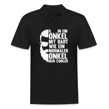 Opa Großvater Bärtig Bartträger Schnurrbart Bart - Männer Poloshirt - Schwarz - Vorne - Kai (181cm)