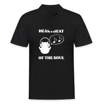 Music is the Heartbeat of the Soul - Men's Polo Shirt - black - Front - Kai (181cm)