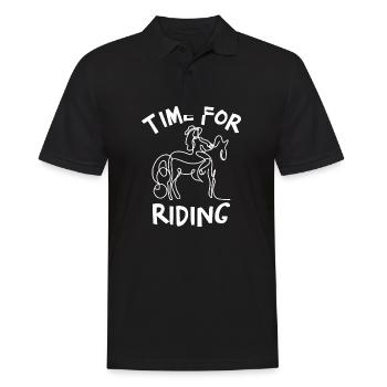 C’est l’heure de monter à cheval - Polo Homme - noir - Devant - Kai (181cm)