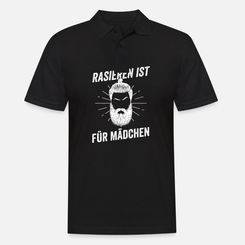 Bärtig Bartträger Schnurrbart Bart - Männer Poloshirt - Schwarz